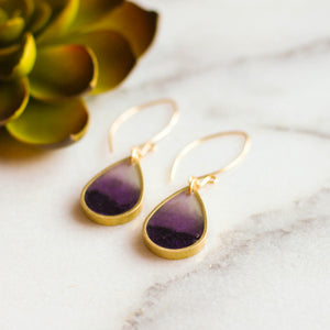 Plum Brass Raindrops