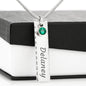 Plate Necklace with Name Engraved and Birthstone