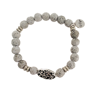 Essential Oil Bracelet ~ Grey