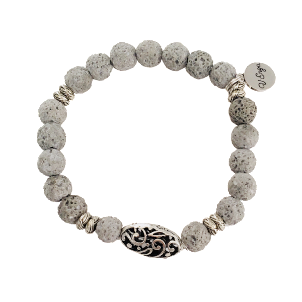 Essential Oil Bracelet ~ Grey