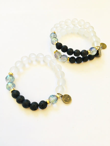 Essential Oil Bracelet ~ Sea Glass